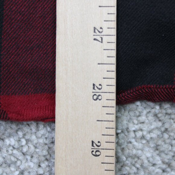 Tailor Vintage Shirt Mens Large Red/Black Plaid Performance Flannel Flip Cuff - Picture 13 of 14